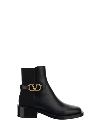 Valentino Garavani Women  Vlogo Ankle Boots In Black