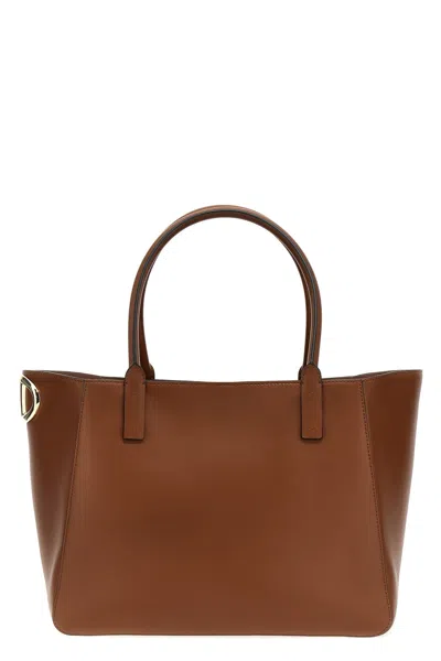 Valentino Garavani Women  'vlogo Side' Shopping Bag In 棕色的