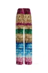 Valentino Garavani Silk Pants With Unique Scale Print In Multicolor