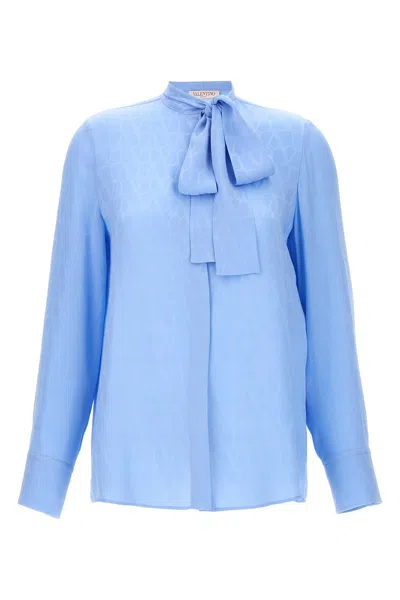 Valentino Garavani Women  'toile Iconographe' Shirt In Blue