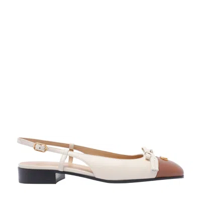 Valentino Garavani Women Valet Du Roi Slingback Ballets In Neutral