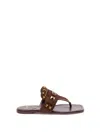 Valentino Garavani Plaster Caster Flip Flops With Gold Accents And Open Toe