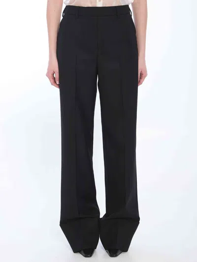 Valentino Garavani Women Virgin Wool Trousers In Black
