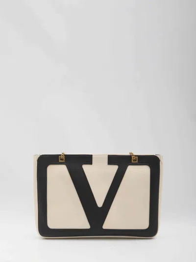 Valentino Garavani Women Viva Superstar Medium Shopping Bag In White