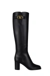 Valentino Garavani Woman Boot Black Size 8 Leather In Black