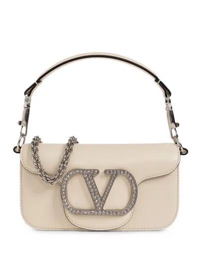 Valentino Garavani Women's Vlogo Crystal Embellished Bag In Ivory