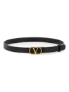 Valentino Vlogo Signature Leather Belt In Black