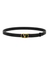 Valentino Vlogo Signature Leather Belt In Black