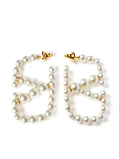 Valentino Garavani Vlogo Signature Metal And Resin Earrings Woman Gold Uni
