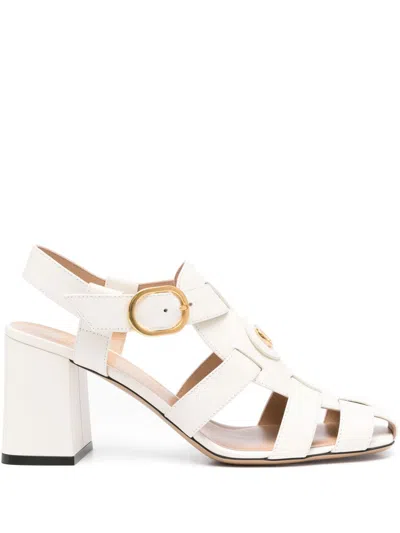 Valentino Garavani Women Vlogo Signature Leather Sandals In White
