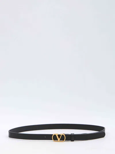Valentino Garavani Vlogo Signature Belt In Black