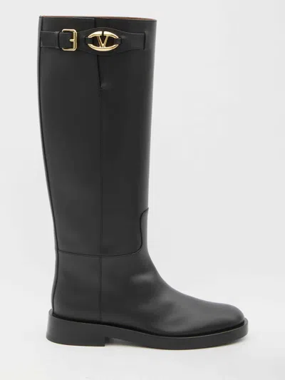 Valentino Garavani Women Vlogo The Bold Edition Boots In Black