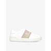 Valentino Garavani Rockstud Untitled Leather Low-top Trainers In White/oth