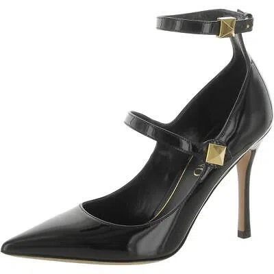 Pre-owned Valentino Garavani Womens Patent Leather Pointed Toe Ankle Strap Shoes Bhfo 8157 In Black