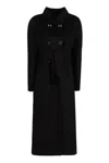 Valentino Garavani Wool And Cashmere Coat In Black