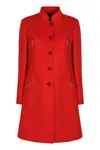 Valentino Wool And Cashmere Single-breasted Coat In Red
