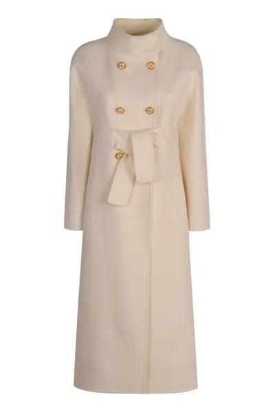 Valentino Garavani Wool And Cashmere Coat In Neutral