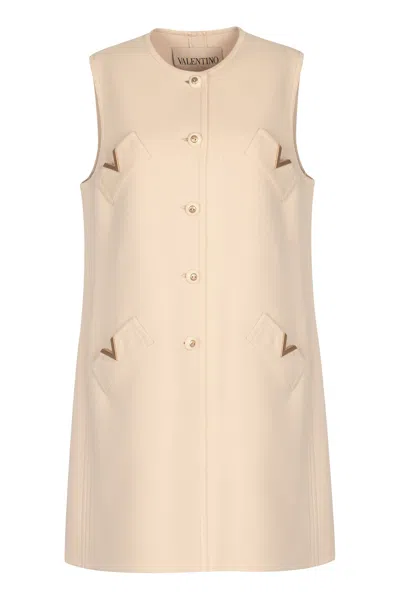 Valentino Garavani Wool And Cashmere Vest In Neutral