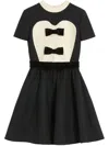 Valentino Double-bow Mini Dress In Wool