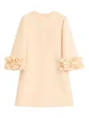 Valentino Garavani Wool And Silk Short Dress In Neutral