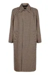 Valentino Garavani Wool Blend Coat In Brown