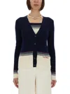 Valentino House V-neck Cardigan With Patch Pockets