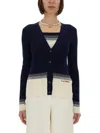 Valentino House V-neck Cardigan With Patch Pockets