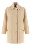 Valentino Garavani Wool Drap Coat Coats And Trench Coats Beige In Neutral