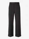 Valentino Garavani Charcoal Wool Pant In Antracite Grey