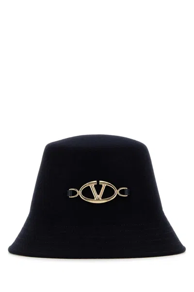 Valentino Garavani Wool Felt Bucket Hat In Blue