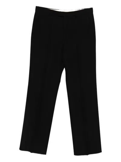 Valentino Tailored Wool Trousers With Pockets And Loops In Black