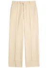 Valentino Garavani Wool Gabardine Trousers In Neutral