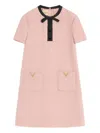 Valentino Garavani Wool Short Dress In Pink