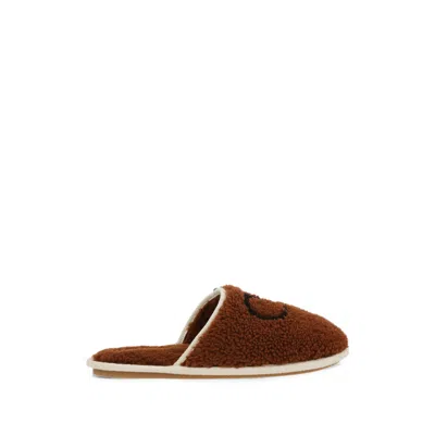 Valentino Garavani Wool Slip-on Slippers In Brown