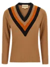 Valentino Garavani Wool Sweater Sweaters And Cardigans Beige In Brown