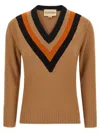 Valentino Garavani Wool Sweater Sweaters And Cardigans Beige In Brown