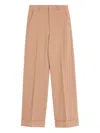 Valentino Garavani Wool Trousers In Brown