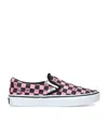 Valentino Garavani  Garavani And Vans Fabric Slip-on Trainer With Vlogo Checkerboard Print In Pink