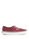 Valentino Garavani  Garavani And Vans Low-top Trainer In Fabric With Vlogo Checkerboard Pri In Red
