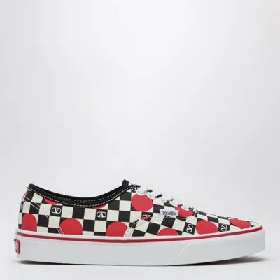Valentino Garavani X Vans Sneaker Low-top Black/red With Vlogo Checkerboard Print And Polka-dot Detail In Multi