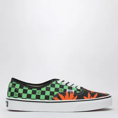 Valentino Garavani X Vans Sneaker Low-top With Vlogo Checkerboard Print And Tropical Leaves In Multi
