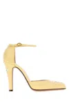 Valentino Garavani 105mm Hi Dolly Floral-embroidered Ankle-strap Pumps In Yellow
