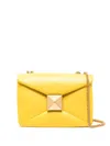Valentino Yellow Nappa Leather One Stud Shoulder Bag
