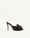 Valentino Garavani Yolande Satin Mule 105mm Woman Black 40.5 In Multi