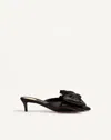 Valentino Garavani Yolande Satin Mule 45mm Woman Black 38 In Multi