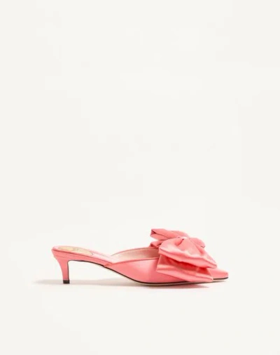 VALENTINO GARAVANI VALENTINO GARAVANI YOLANDE SATIN MULE 45MM WOMAN SALMON 36.5