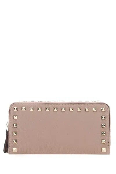 Valentino Garavani Zip Around Wallet In Purple