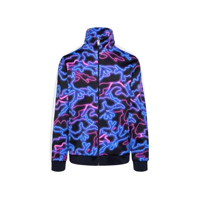 Valentino Garavani Zip-up Sweatshirt Men In Blue