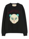 Valentino Wool Cotton Chat De La Maison Sweater In Black