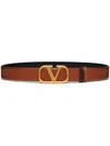 Valentino Garavani Vlogo Signature 30mm Reversible Belt In Brown